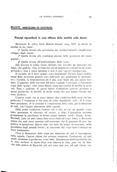 La clinica ostetrica rivista di ostetricia, ginecologia e pediatria. - A. 1, n. 1 (1899)-a. 40, n. 12 (dic. 1938)