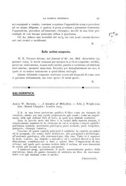 La clinica ostetrica rivista di ostetricia, ginecologia e pediatria. - A. 1, n. 1 (1899)-a. 40, n. 12 (dic. 1938)