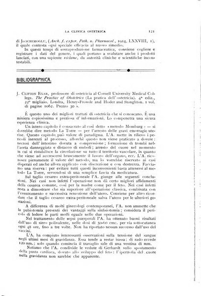 La clinica ostetrica rivista di ostetricia, ginecologia e pediatria. - A. 1, n. 1 (1899)-a. 40, n. 12 (dic. 1938)