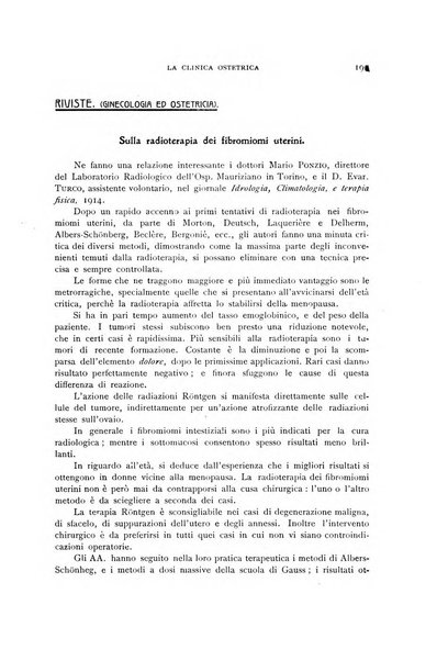 La clinica ostetrica rivista di ostetricia, ginecologia e pediatria. - A. 1, n. 1 (1899)-a. 40, n. 12 (dic. 1938)