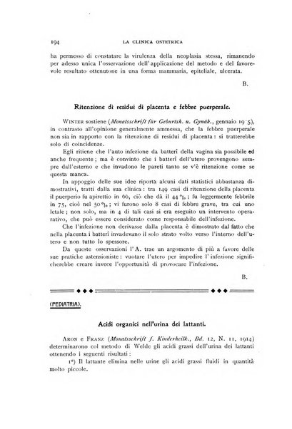 La clinica ostetrica rivista di ostetricia, ginecologia e pediatria. - A. 1, n. 1 (1899)-a. 40, n. 12 (dic. 1938)