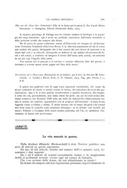 La clinica ostetrica rivista di ostetricia, ginecologia e pediatria. - A. 1, n. 1 (1899)-a. 40, n. 12 (dic. 1938)