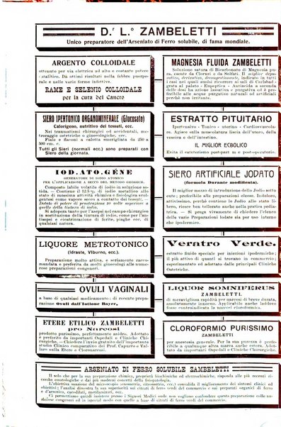 La clinica ostetrica rivista di ostetricia, ginecologia e pediatria. - A. 1, n. 1 (1899)-a. 40, n. 12 (dic. 1938)