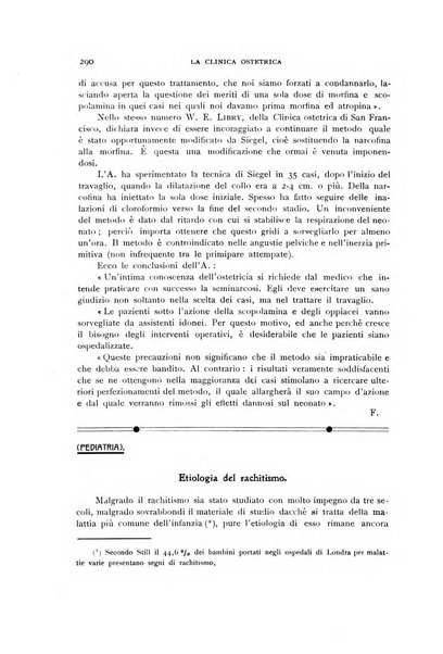 La clinica ostetrica rivista di ostetricia, ginecologia e pediatria. - A. 1, n. 1 (1899)-a. 40, n. 12 (dic. 1938)