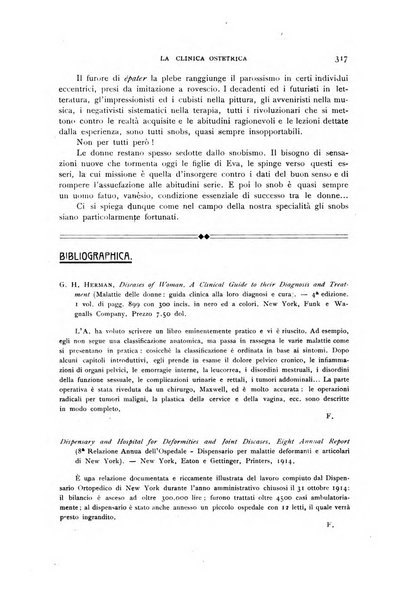 La clinica ostetrica rivista di ostetricia, ginecologia e pediatria. - A. 1, n. 1 (1899)-a. 40, n. 12 (dic. 1938)