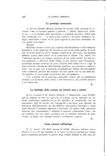 La clinica ostetrica rivista di ostetricia, ginecologia e pediatria. - A. 1, n. 1 (1899)-a. 40, n. 12 (dic. 1938)