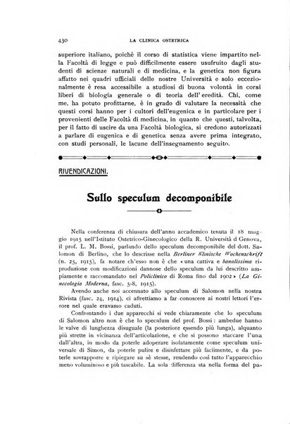 La clinica ostetrica rivista di ostetricia, ginecologia e pediatria. - A. 1, n. 1 (1899)-a. 40, n. 12 (dic. 1938)