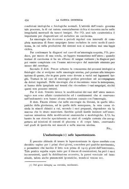 La clinica ostetrica rivista di ostetricia, ginecologia e pediatria. - A. 1, n. 1 (1899)-a. 40, n. 12 (dic. 1938)