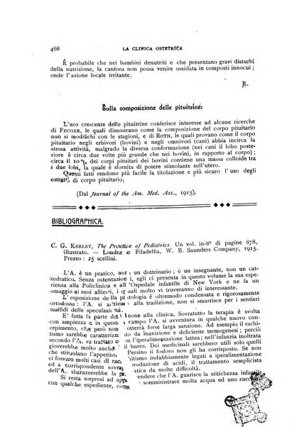 La clinica ostetrica rivista di ostetricia, ginecologia e pediatria. - A. 1, n. 1 (1899)-a. 40, n. 12 (dic. 1938)