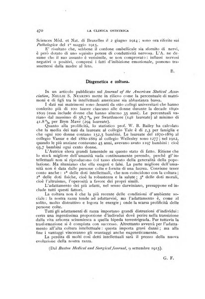 La clinica ostetrica rivista di ostetricia, ginecologia e pediatria. - A. 1, n. 1 (1899)-a. 40, n. 12 (dic. 1938)