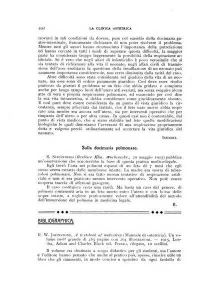 La clinica ostetrica rivista di ostetricia, ginecologia e pediatria. - A. 1, n. 1 (1899)-a. 40, n. 12 (dic. 1938)