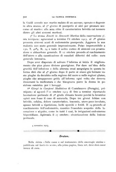 La clinica ostetrica rivista di ostetricia, ginecologia e pediatria. - A. 1, n. 1 (1899)-a. 40, n. 12 (dic. 1938)