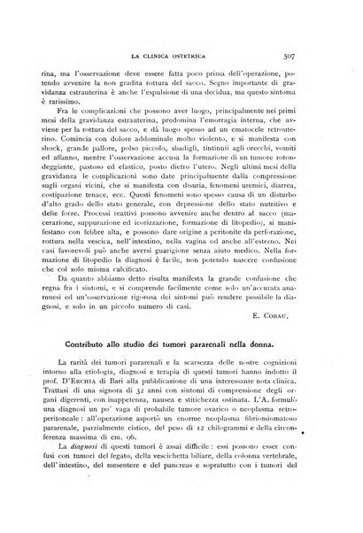 La clinica ostetrica rivista di ostetricia, ginecologia e pediatria. - A. 1, n. 1 (1899)-a. 40, n. 12 (dic. 1938)