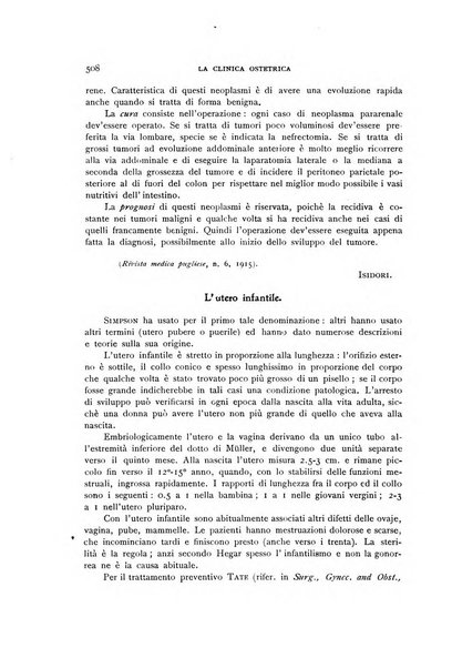 La clinica ostetrica rivista di ostetricia, ginecologia e pediatria. - A. 1, n. 1 (1899)-a. 40, n. 12 (dic. 1938)