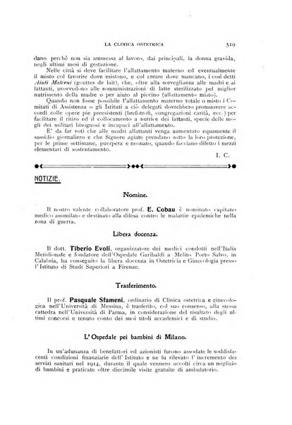 La clinica ostetrica rivista di ostetricia, ginecologia e pediatria. - A. 1, n. 1 (1899)-a. 40, n. 12 (dic. 1938)