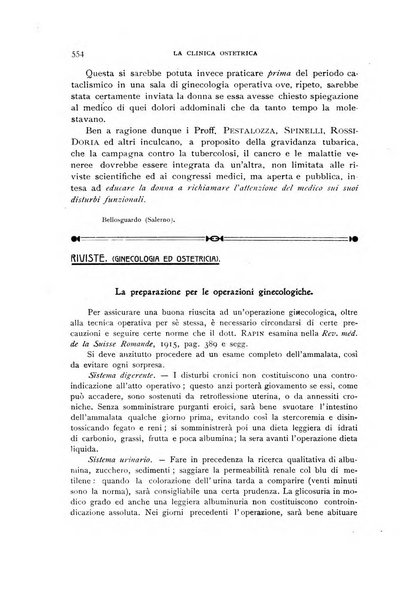 La clinica ostetrica rivista di ostetricia, ginecologia e pediatria. - A. 1, n. 1 (1899)-a. 40, n. 12 (dic. 1938)