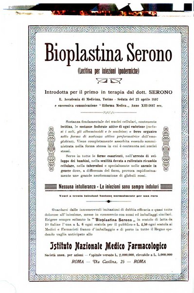 La clinica ostetrica rivista di ostetricia, ginecologia e pediatria. - A. 1, n. 1 (1899)-a. 40, n. 12 (dic. 1938)