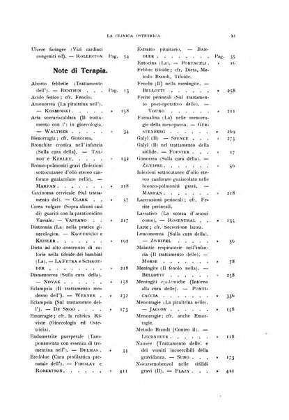 La clinica ostetrica rivista di ostetricia, ginecologia e pediatria. - A. 1, n. 1 (1899)-a. 40, n. 12 (dic. 1938)