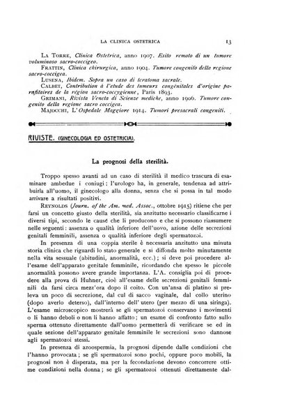 La clinica ostetrica rivista di ostetricia, ginecologia e pediatria. - A. 1, n. 1 (1899)-a. 40, n. 12 (dic. 1938)