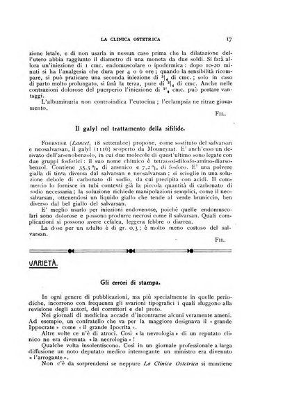 La clinica ostetrica rivista di ostetricia, ginecologia e pediatria. - A. 1, n. 1 (1899)-a. 40, n. 12 (dic. 1938)