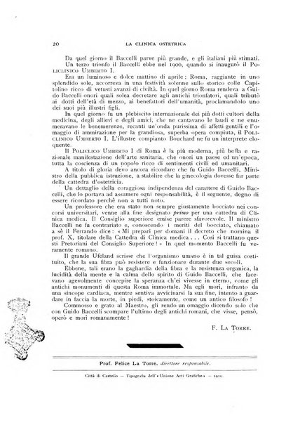 La clinica ostetrica rivista di ostetricia, ginecologia e pediatria. - A. 1, n. 1 (1899)-a. 40, n. 12 (dic. 1938)