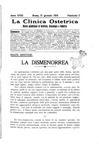 La clinica ostetrica rivista di ostetricia, ginecologia e pediatria. - A. 1, n. 1 (1899)-a. 40, n. 12 (dic. 1938)