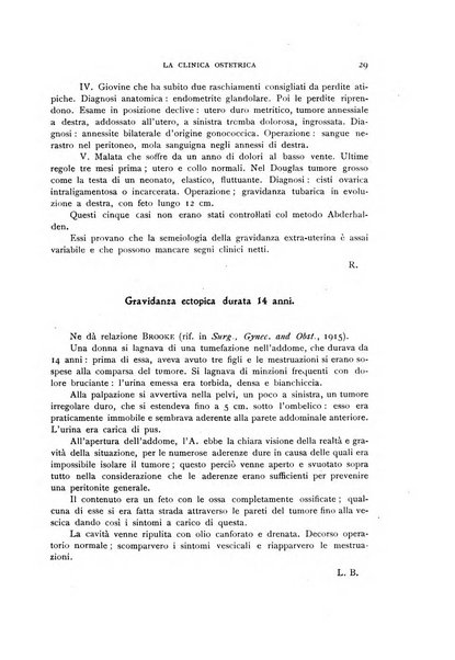 La clinica ostetrica rivista di ostetricia, ginecologia e pediatria. - A. 1, n. 1 (1899)-a. 40, n. 12 (dic. 1938)