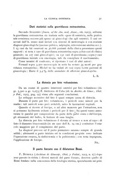 La clinica ostetrica rivista di ostetricia, ginecologia e pediatria. - A. 1, n. 1 (1899)-a. 40, n. 12 (dic. 1938)