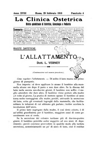 La clinica ostetrica rivista di ostetricia, ginecologia e pediatria. - A. 1, n. 1 (1899)-a. 40, n. 12 (dic. 1938)