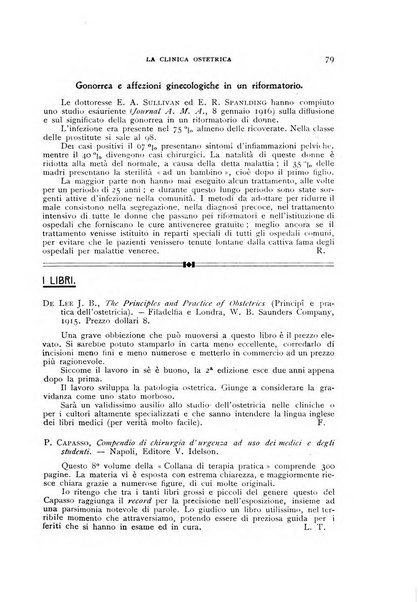 La clinica ostetrica rivista di ostetricia, ginecologia e pediatria. - A. 1, n. 1 (1899)-a. 40, n. 12 (dic. 1938)