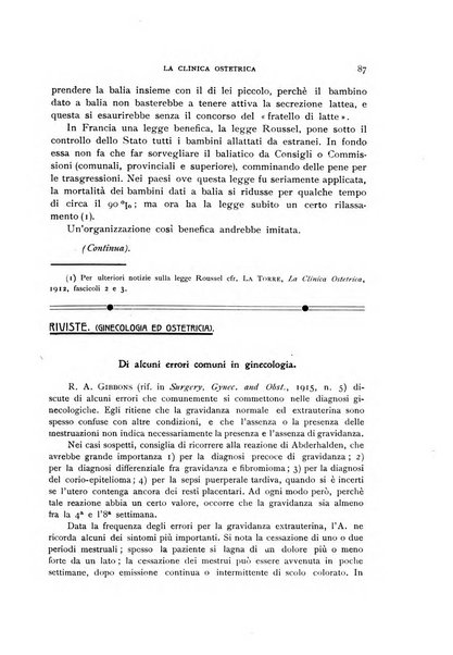 La clinica ostetrica rivista di ostetricia, ginecologia e pediatria. - A. 1, n. 1 (1899)-a. 40, n. 12 (dic. 1938)