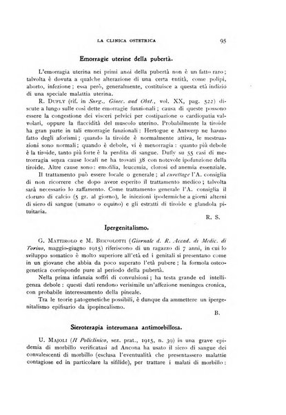 La clinica ostetrica rivista di ostetricia, ginecologia e pediatria. - A. 1, n. 1 (1899)-a. 40, n. 12 (dic. 1938)