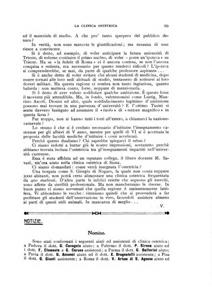 La clinica ostetrica rivista di ostetricia, ginecologia e pediatria. - A. 1, n. 1 (1899)-a. 40, n. 12 (dic. 1938)