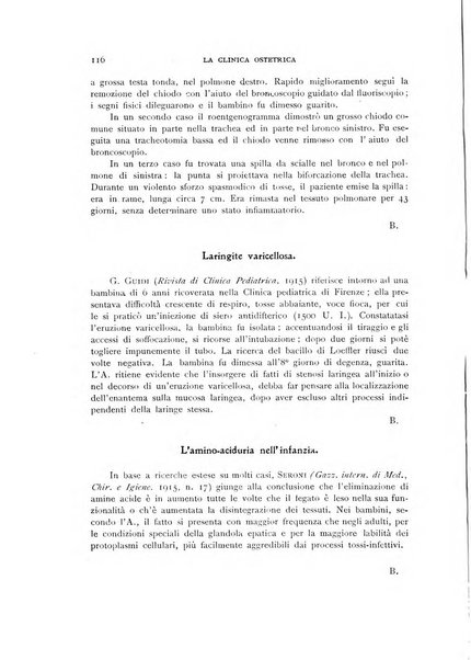 La clinica ostetrica rivista di ostetricia, ginecologia e pediatria. - A. 1, n. 1 (1899)-a. 40, n. 12 (dic. 1938)