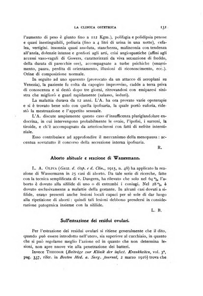 La clinica ostetrica rivista di ostetricia, ginecologia e pediatria. - A. 1, n. 1 (1899)-a. 40, n. 12 (dic. 1938)