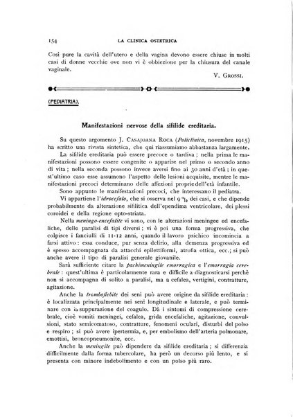 La clinica ostetrica rivista di ostetricia, ginecologia e pediatria. - A. 1, n. 1 (1899)-a. 40, n. 12 (dic. 1938)