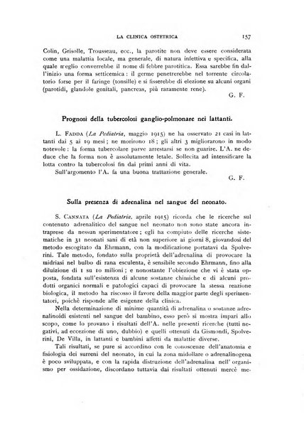 La clinica ostetrica rivista di ostetricia, ginecologia e pediatria. - A. 1, n. 1 (1899)-a. 40, n. 12 (dic. 1938)