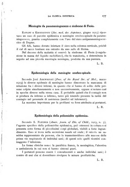 La clinica ostetrica rivista di ostetricia, ginecologia e pediatria. - A. 1, n. 1 (1899)-a. 40, n. 12 (dic. 1938)