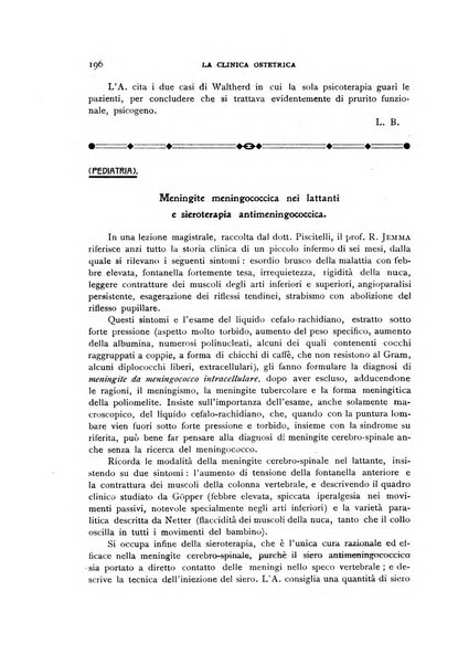 La clinica ostetrica rivista di ostetricia, ginecologia e pediatria. - A. 1, n. 1 (1899)-a. 40, n. 12 (dic. 1938)