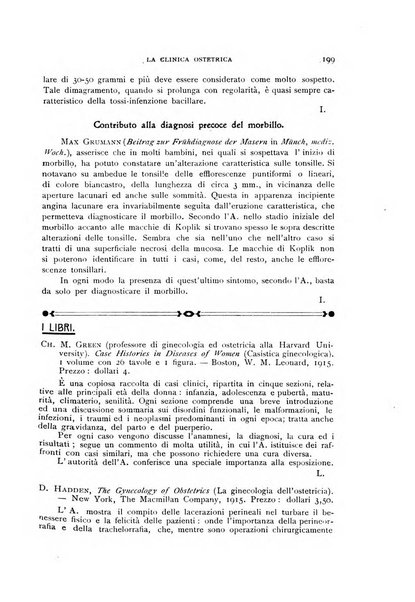 La clinica ostetrica rivista di ostetricia, ginecologia e pediatria. - A. 1, n. 1 (1899)-a. 40, n. 12 (dic. 1938)