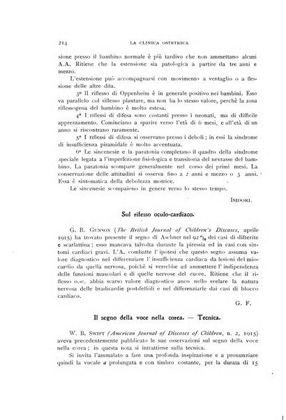 La clinica ostetrica rivista di ostetricia, ginecologia e pediatria. - A. 1, n. 1 (1899)-a. 40, n. 12 (dic. 1938)