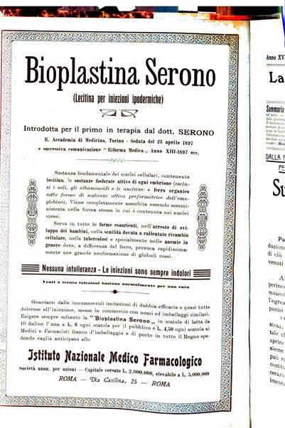 La clinica ostetrica rivista di ostetricia, ginecologia e pediatria. - A. 1, n. 1 (1899)-a. 40, n. 12 (dic. 1938)