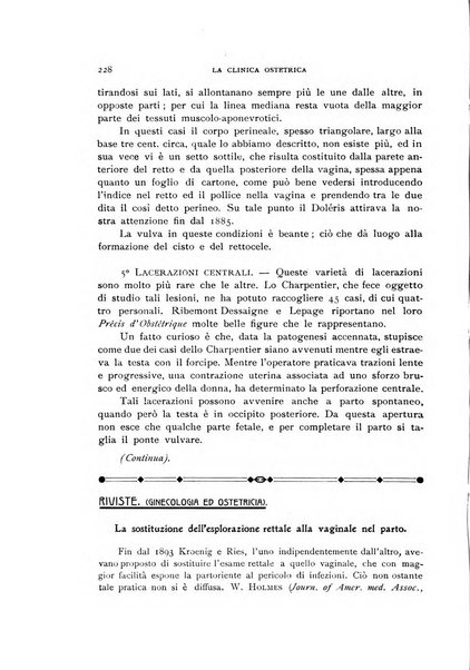 La clinica ostetrica rivista di ostetricia, ginecologia e pediatria. - A. 1, n. 1 (1899)-a. 40, n. 12 (dic. 1938)