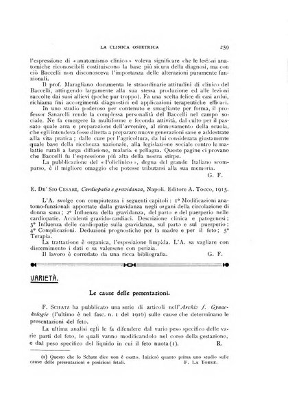 La clinica ostetrica rivista di ostetricia, ginecologia e pediatria. - A. 1, n. 1 (1899)-a. 40, n. 12 (dic. 1938)