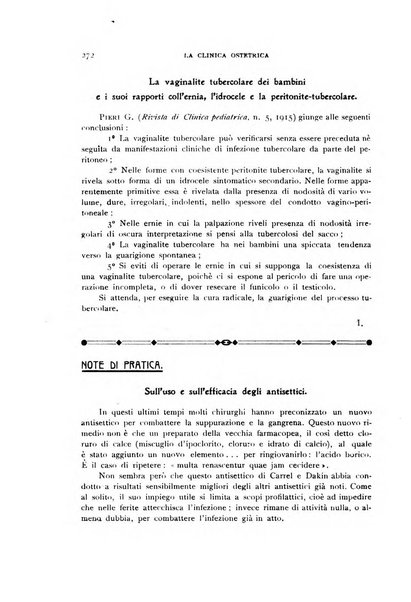 La clinica ostetrica rivista di ostetricia, ginecologia e pediatria. - A. 1, n. 1 (1899)-a. 40, n. 12 (dic. 1938)