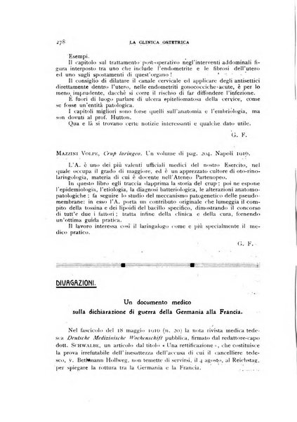 La clinica ostetrica rivista di ostetricia, ginecologia e pediatria. - A. 1, n. 1 (1899)-a. 40, n. 12 (dic. 1938)