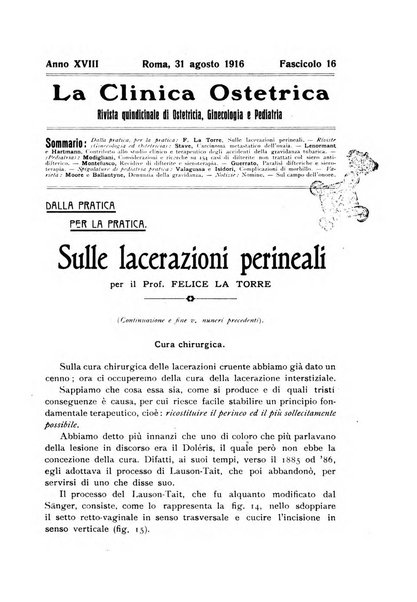 La clinica ostetrica rivista di ostetricia, ginecologia e pediatria. - A. 1, n. 1 (1899)-a. 40, n. 12 (dic. 1938)