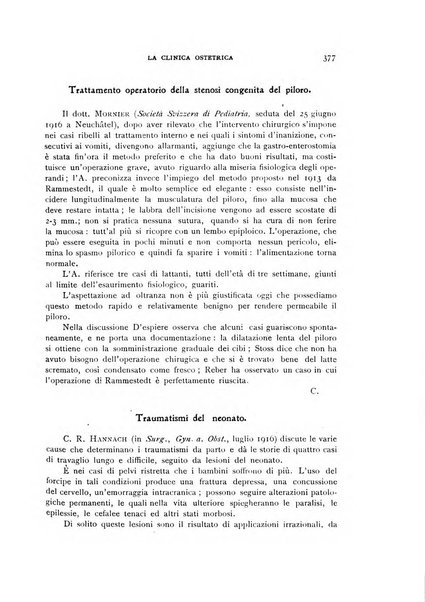 La clinica ostetrica rivista di ostetricia, ginecologia e pediatria. - A. 1, n. 1 (1899)-a. 40, n. 12 (dic. 1938)