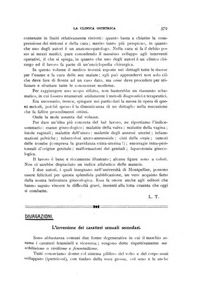 La clinica ostetrica rivista di ostetricia, ginecologia e pediatria. - A. 1, n. 1 (1899)-a. 40, n. 12 (dic. 1938)