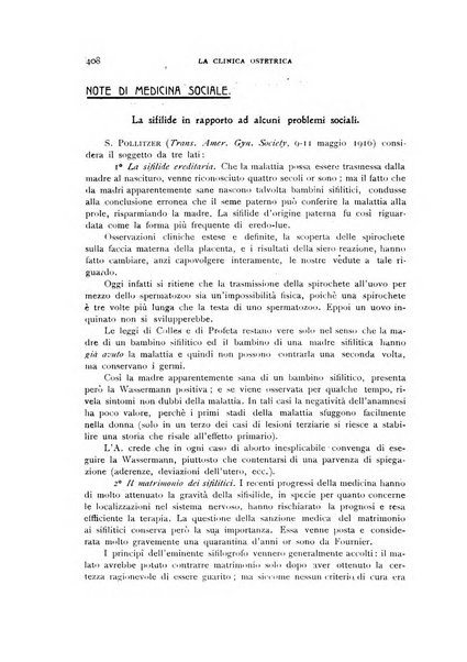 La clinica ostetrica rivista di ostetricia, ginecologia e pediatria. - A. 1, n. 1 (1899)-a. 40, n. 12 (dic. 1938)